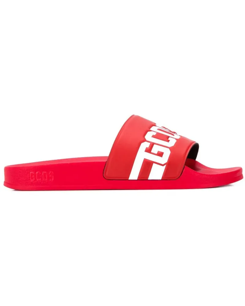 GCDS Pantoletten mit Logo-Riemen - Rot Rot