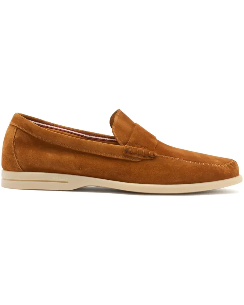 Bally Swiss Moc Loafer mit Raffungen - Braun Braun