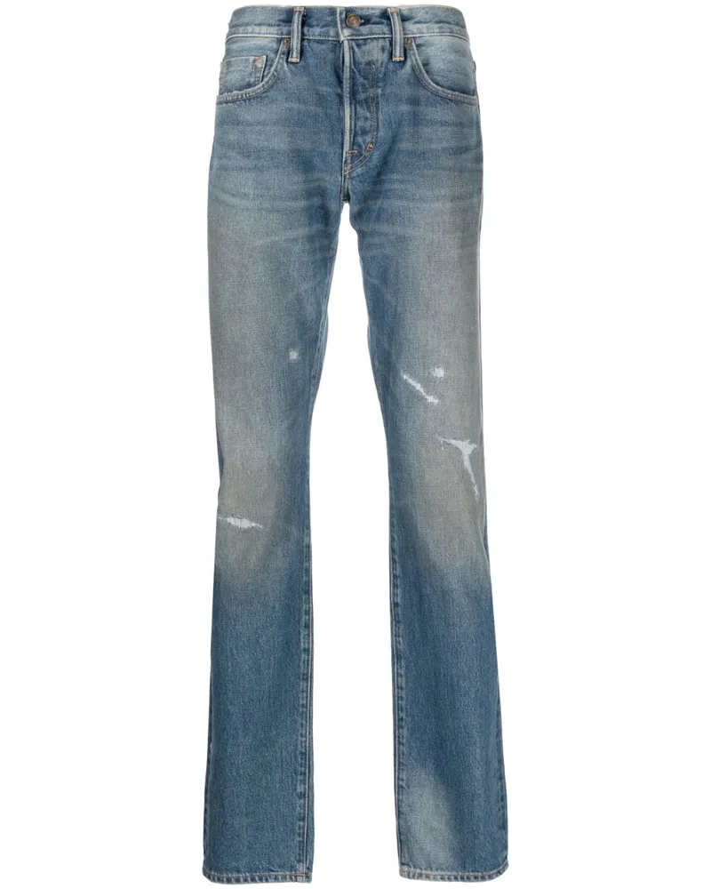 Tom Ford Jeans im Distressed-Look Blau