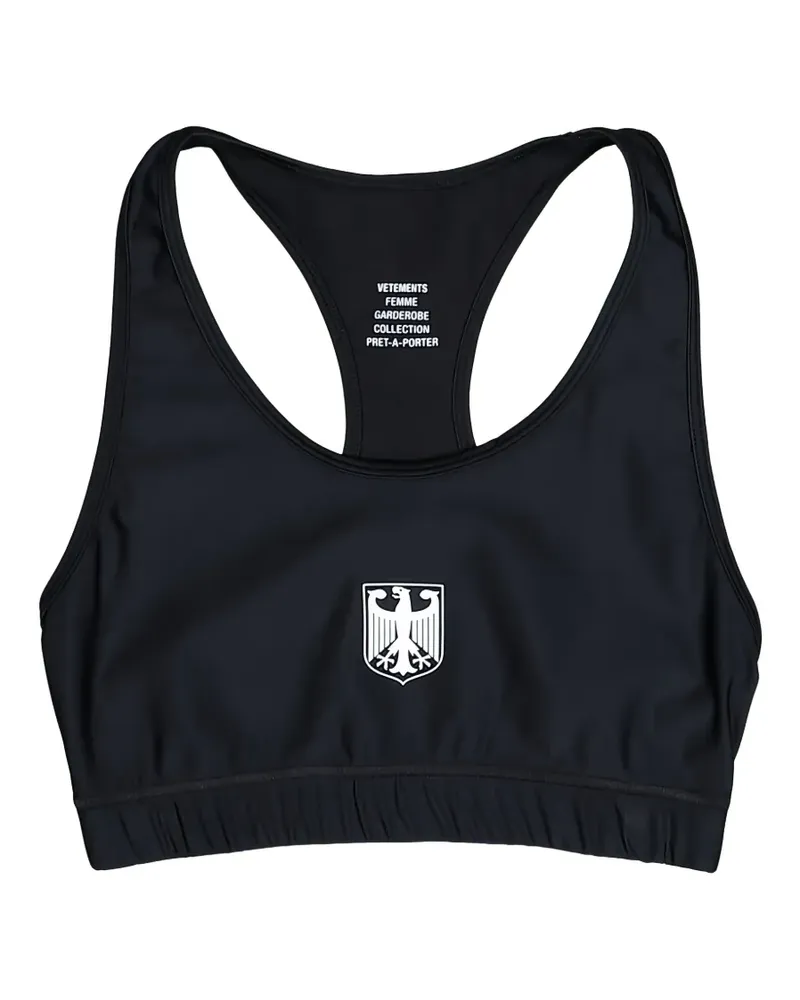 VETEMENTS Oberteil mit Adler-Print - Schwarz Schwarz