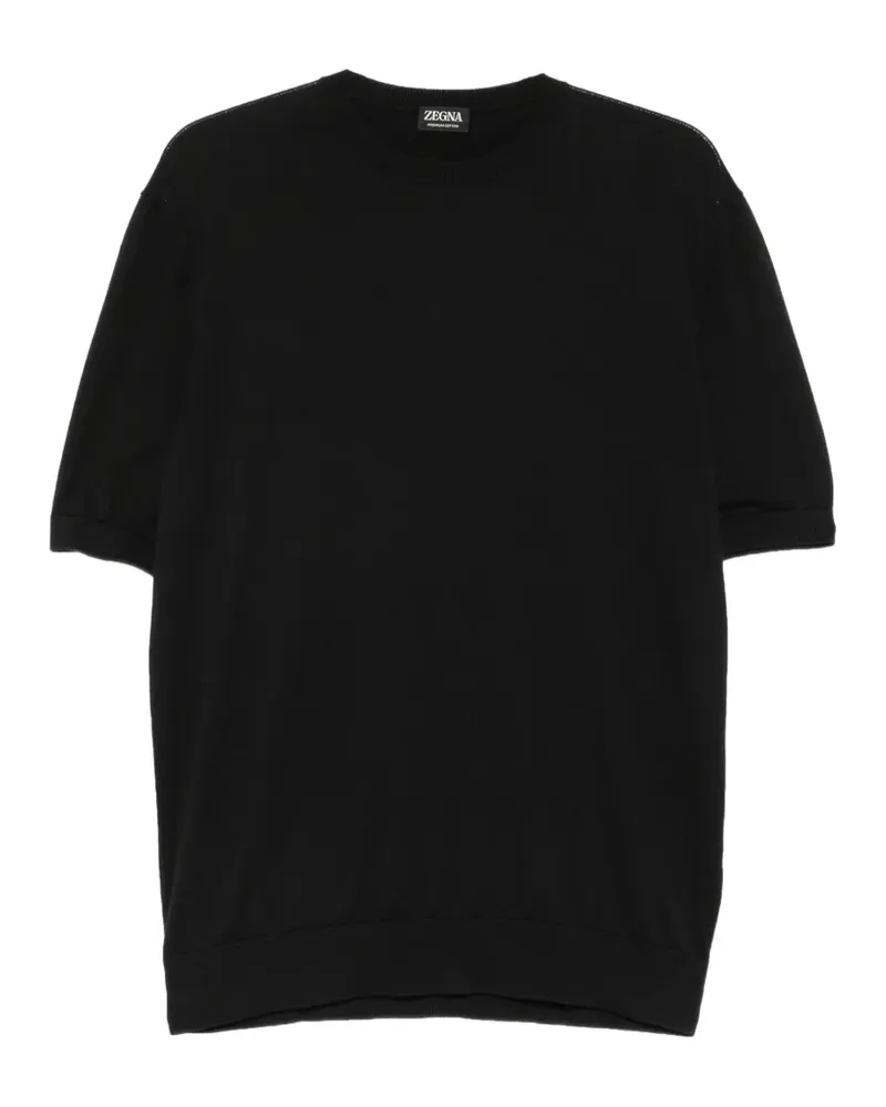 Ermenegildo Zegna T-Shirt mit rundem Ausschnitt - Schwarz Schwarz