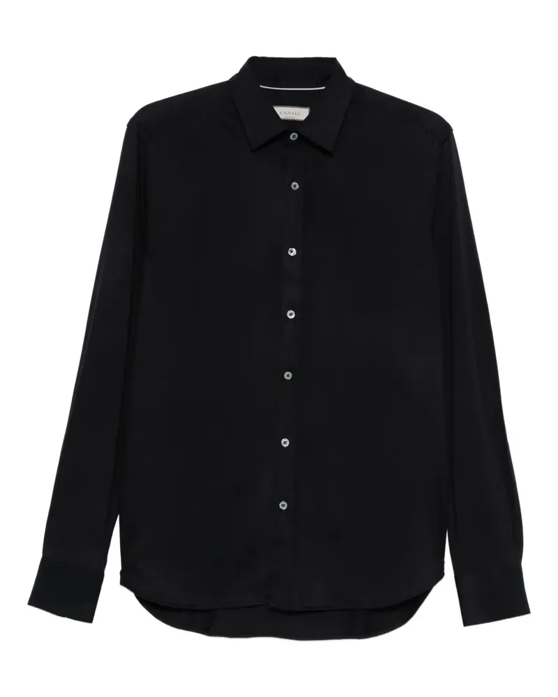 Canali Langärmeliges Hemd - Blau Blau