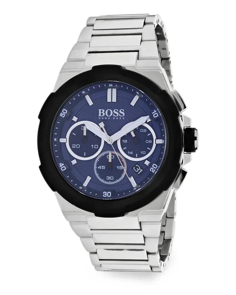 HUGO BOSS stainless-steel chronograph 45mm watch - Blau Blau