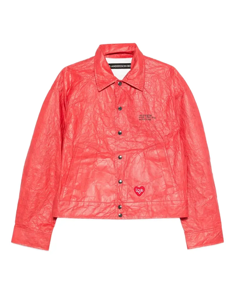Andersson Bell Tyvek Jacke mit Gitarrist-Print - Rot Rot
