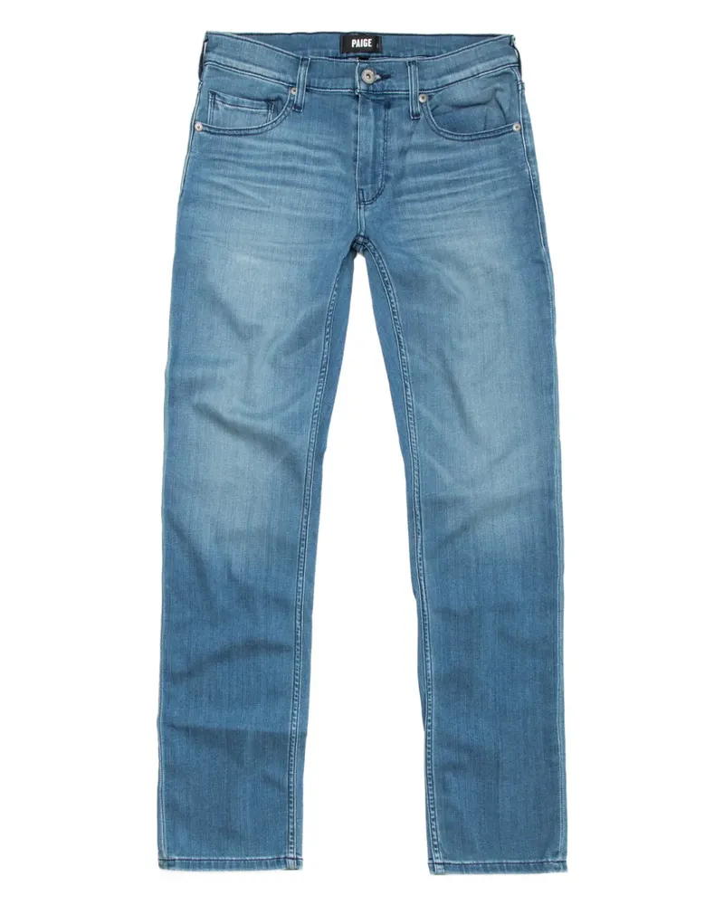 Paige Straight-Leg-Jeans mit Patch - Blau Blau