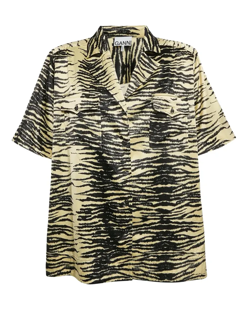 Ganni Pre-owned Hemd mit Tiger-Print - Gelb Gelb