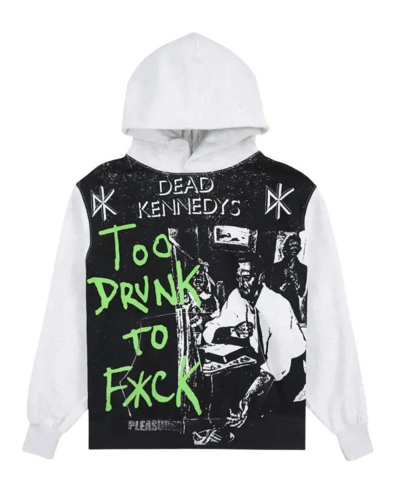 PLEASURES TDTF Fleece-Hoodie - Grau Grau