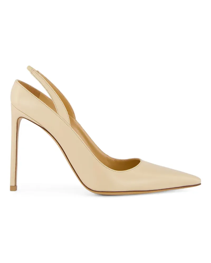 Francesco Russo slingback pointed pumps - Nude Nude