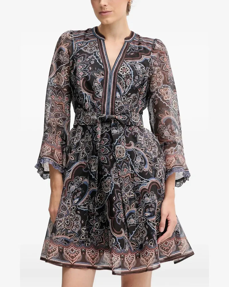 Hale Bob Artemis V-neck mini dress - Schwarz Schwarz