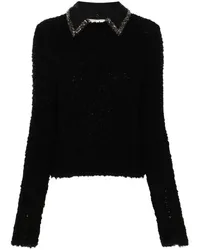 Blumarine Pullover mit Kristallen Schwarz