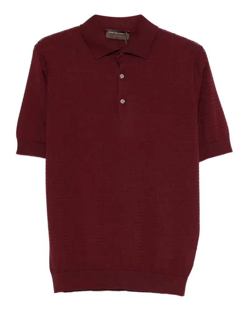 Filippo de Laurentiis Gemustertes Poloshirt - Rot Rot