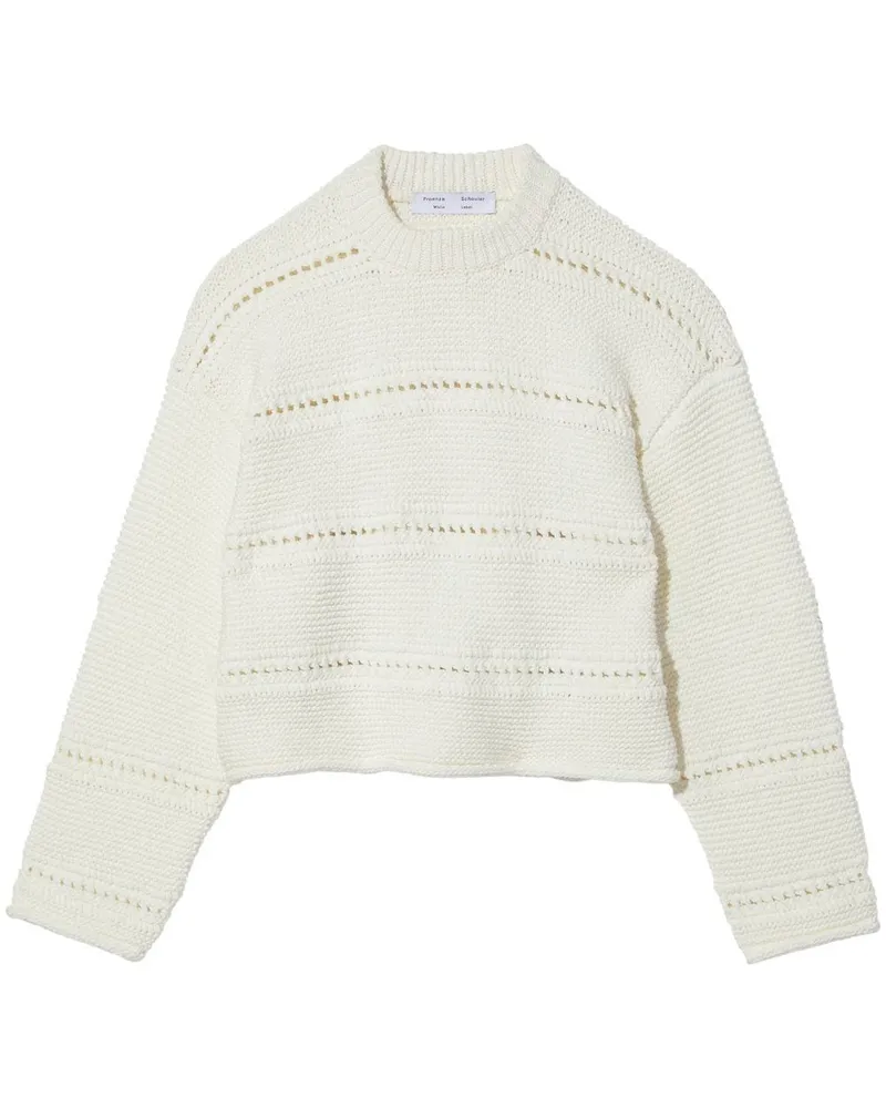 Proenza Schouler Pullover in Lochstrick - Weiß Weiß