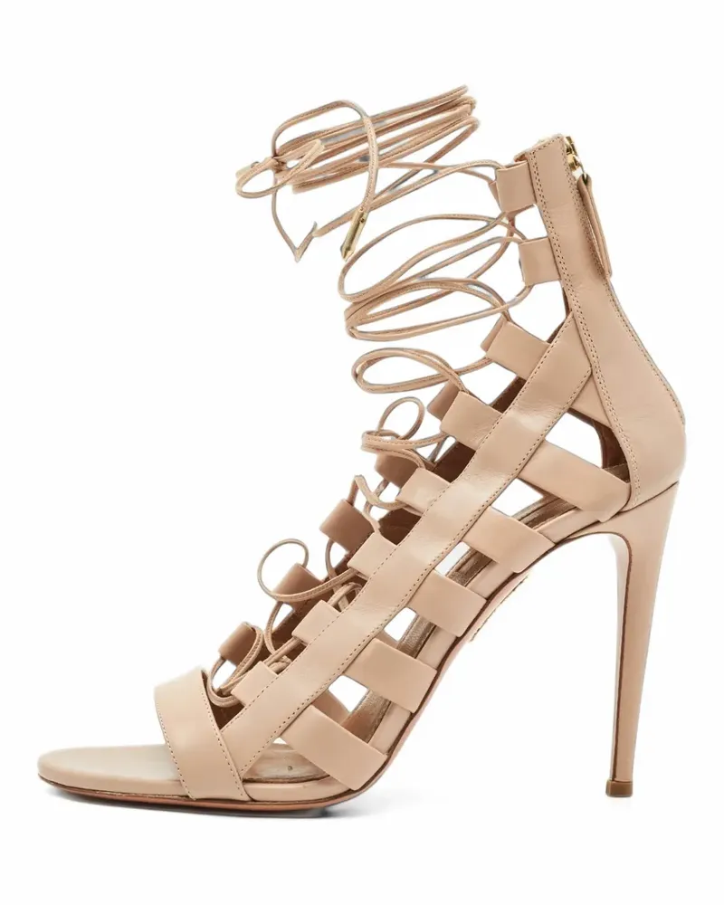 Aquazzura Amazon Wedge-Sandalen - Nude Nude