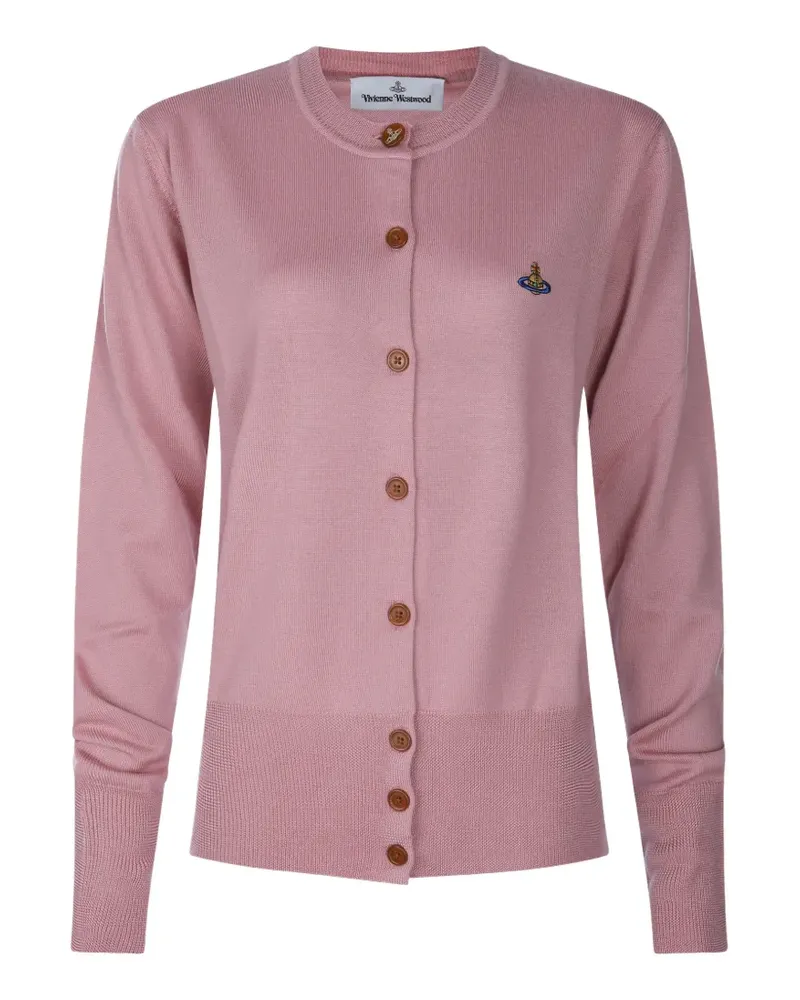Vivienne Westwood Geknöpfter Cardigan mit Orb-Stickerei - Rosa Rosa