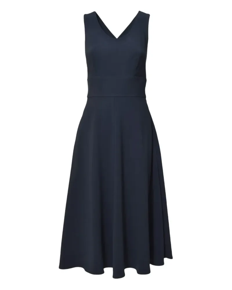 ASPESI Midikleid mit V-Ausschnitt - Blau Blau