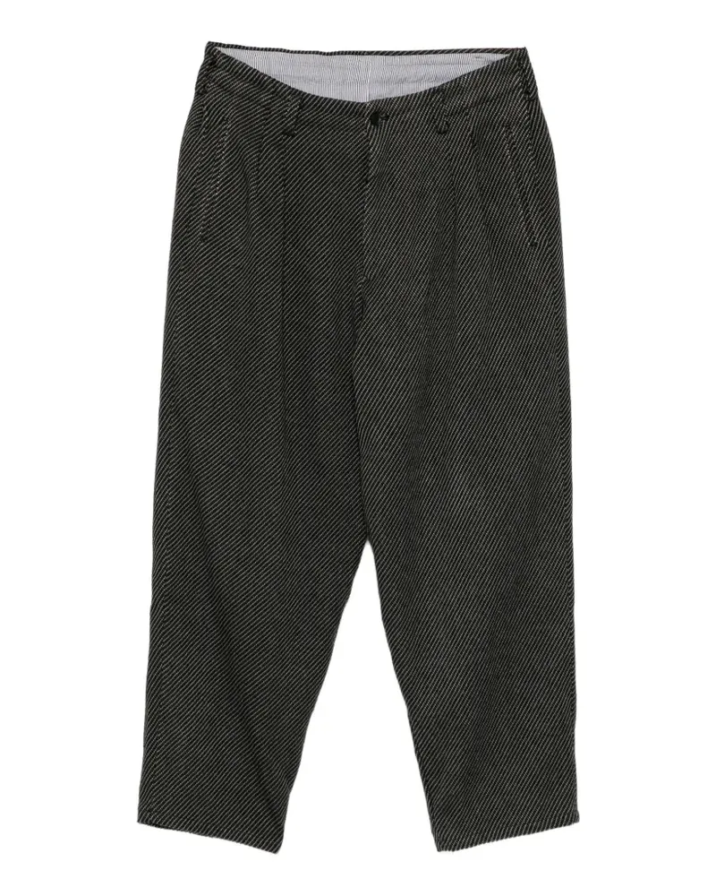 Yohji Yamamoto Twill-Hose mit Biesen - Grau Grau
