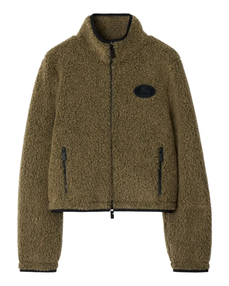 Burberry Cropped-Jacke aus Fleece - Grün Grün