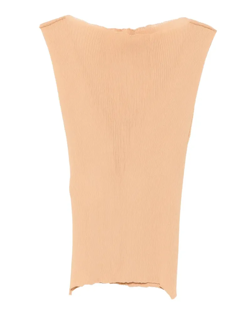 Alberta Ferretti ribbed top - Nude Nude
