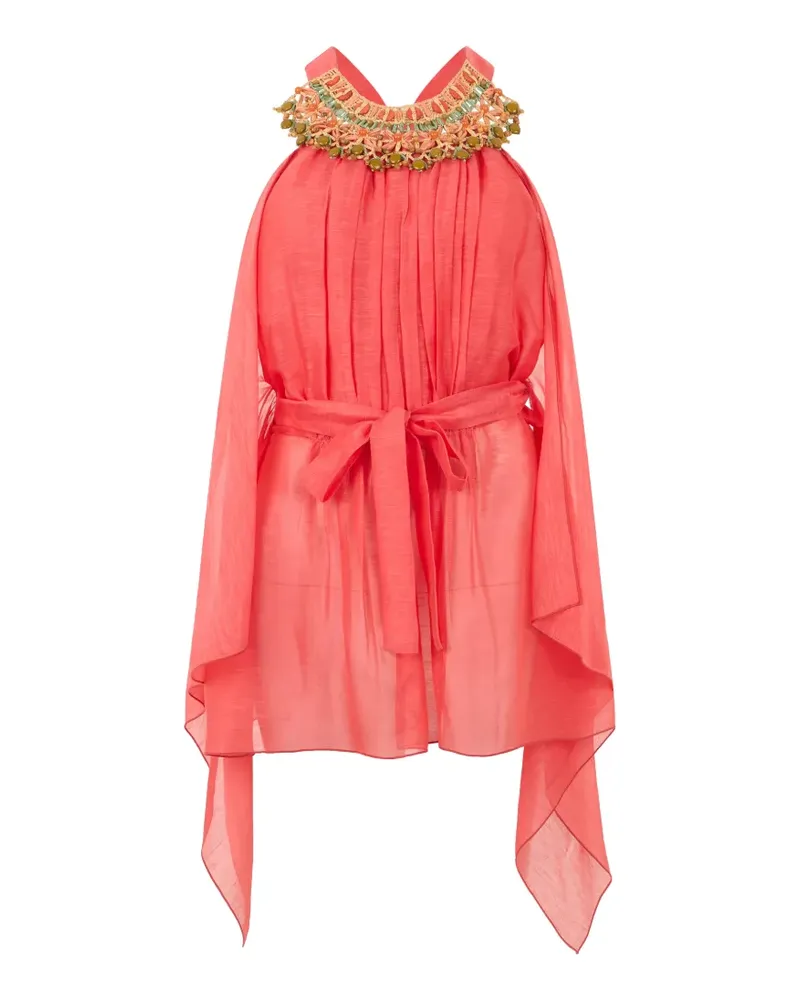 Alberta Ferretti Bluse mit Perlenverzierung - Rosa Rosa