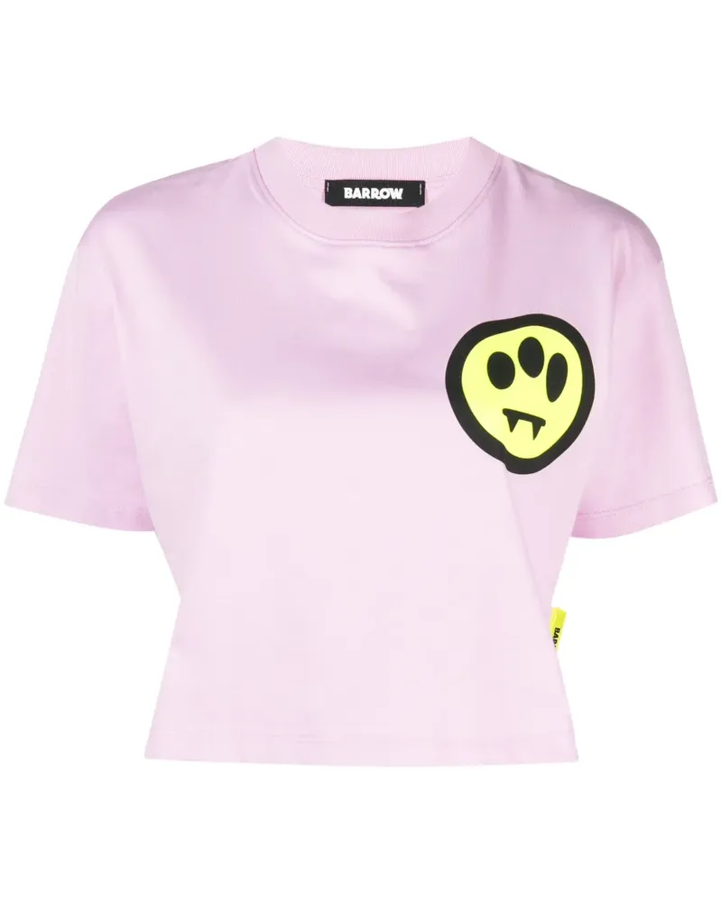 BARROW Cropped-T-Shirt mit Logo - Rosa Rosa