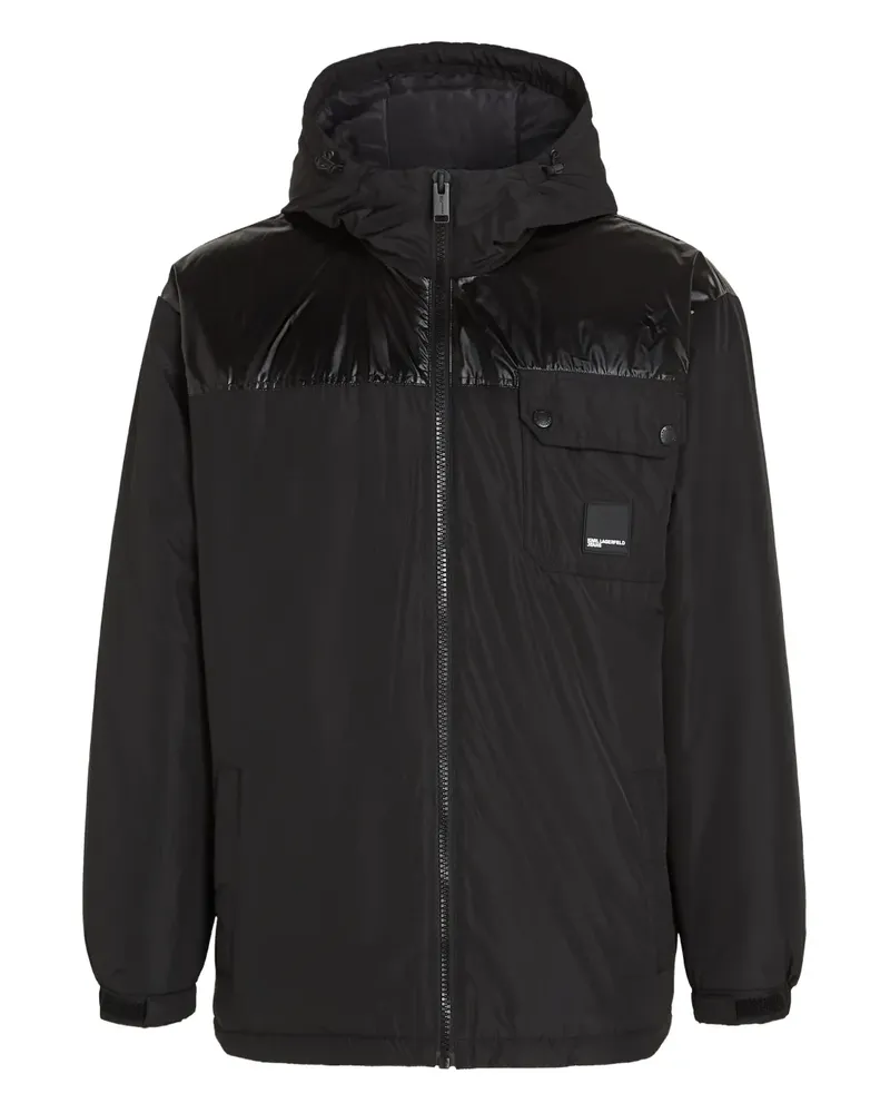 Karl Lagerfeld Jacke mit Logo-Patch - Schwarz Schwarz