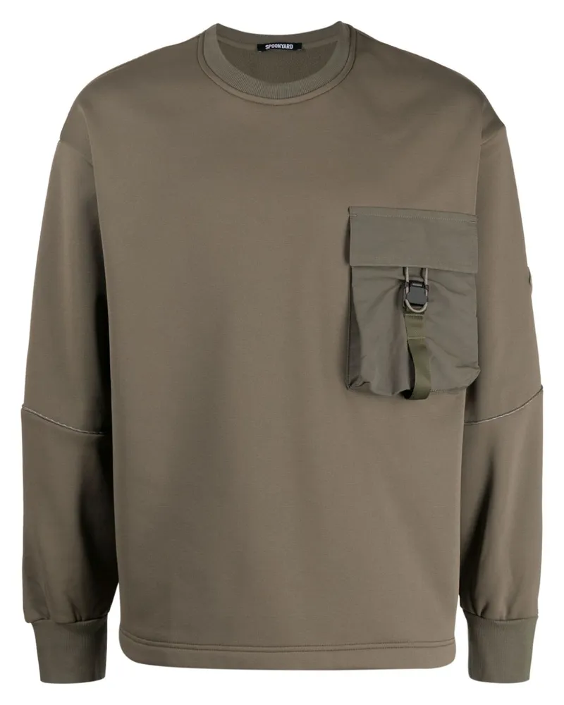 Spoonyard Sweatshirt mit aufgesetzter Tasche - Grün Grün