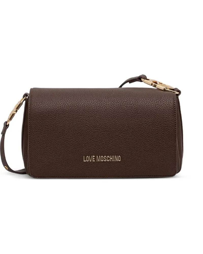 Moschino logo-plaque cross body bag - Braun Braun