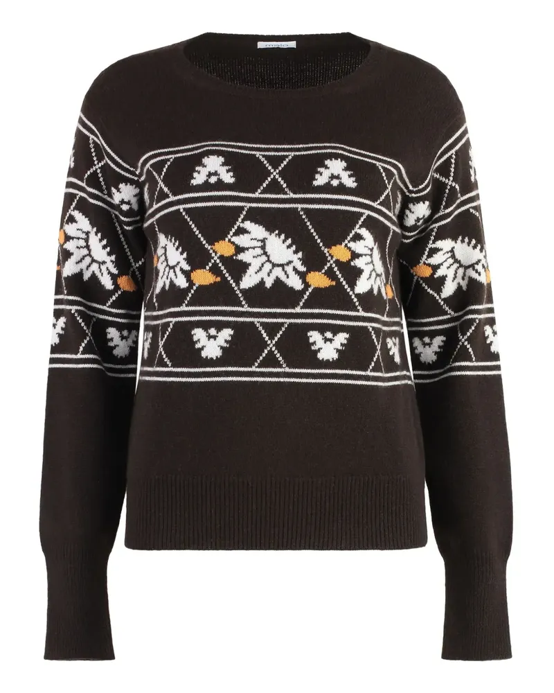 Malo Pullover mit Intarsienmuster - Braun Braun