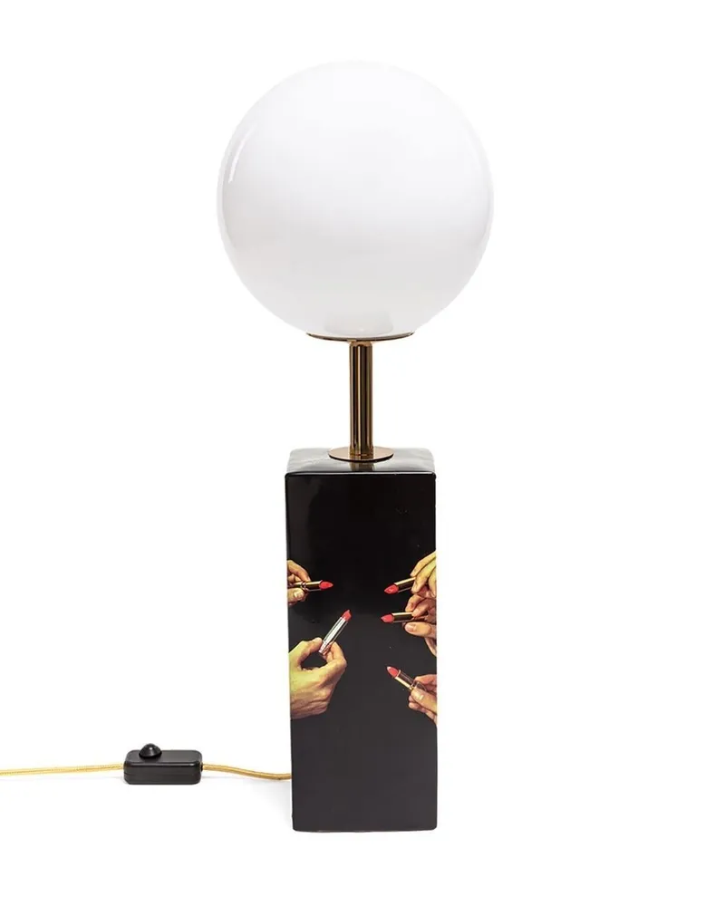 Seletti Lipsticks Tischlampe mit US-Stecker - Schwarz Schwarz