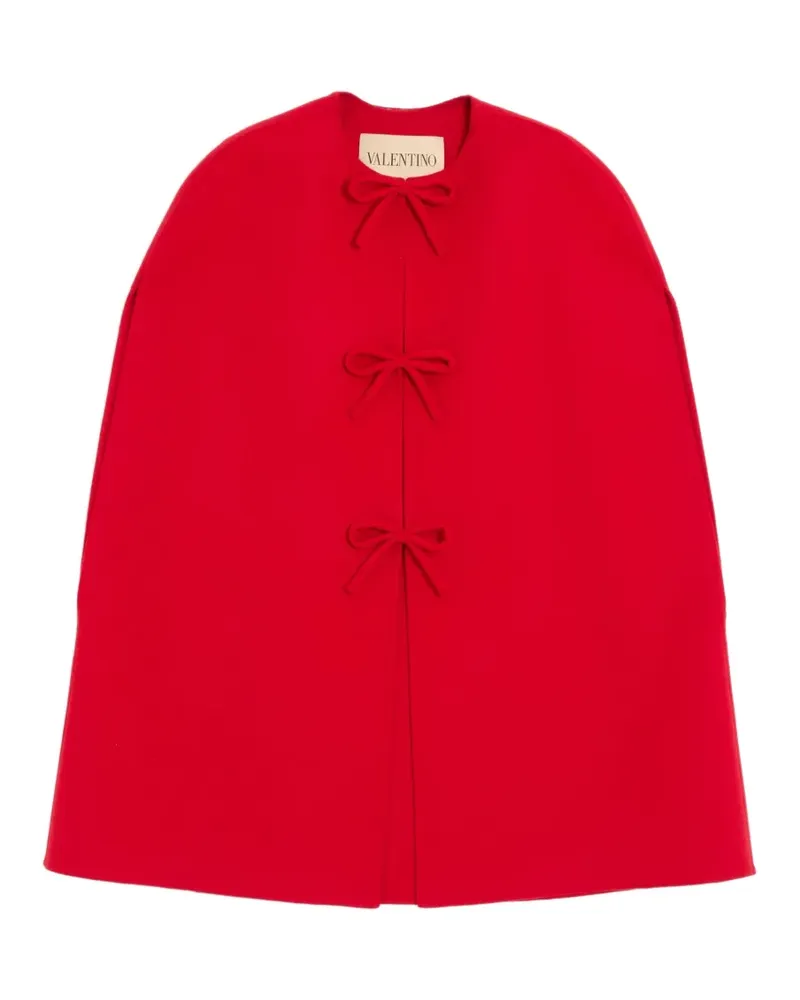 Valentino Garavani bow-detail cape - Rot Rot