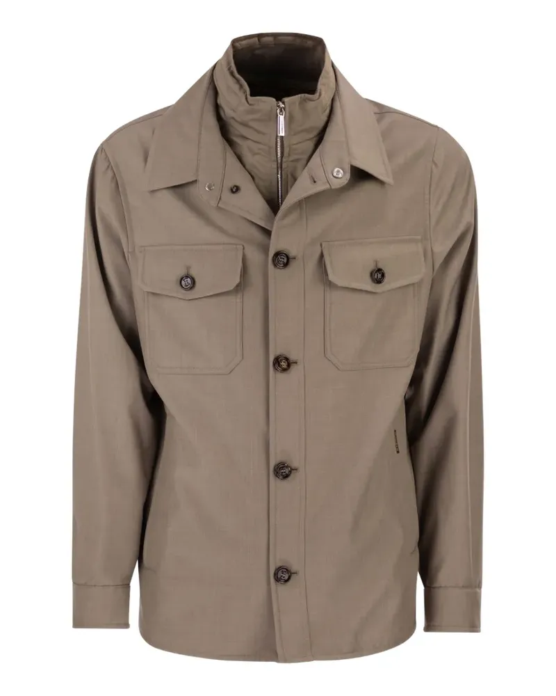 MOORER Dulac-PUM jacket - Braun Braun
