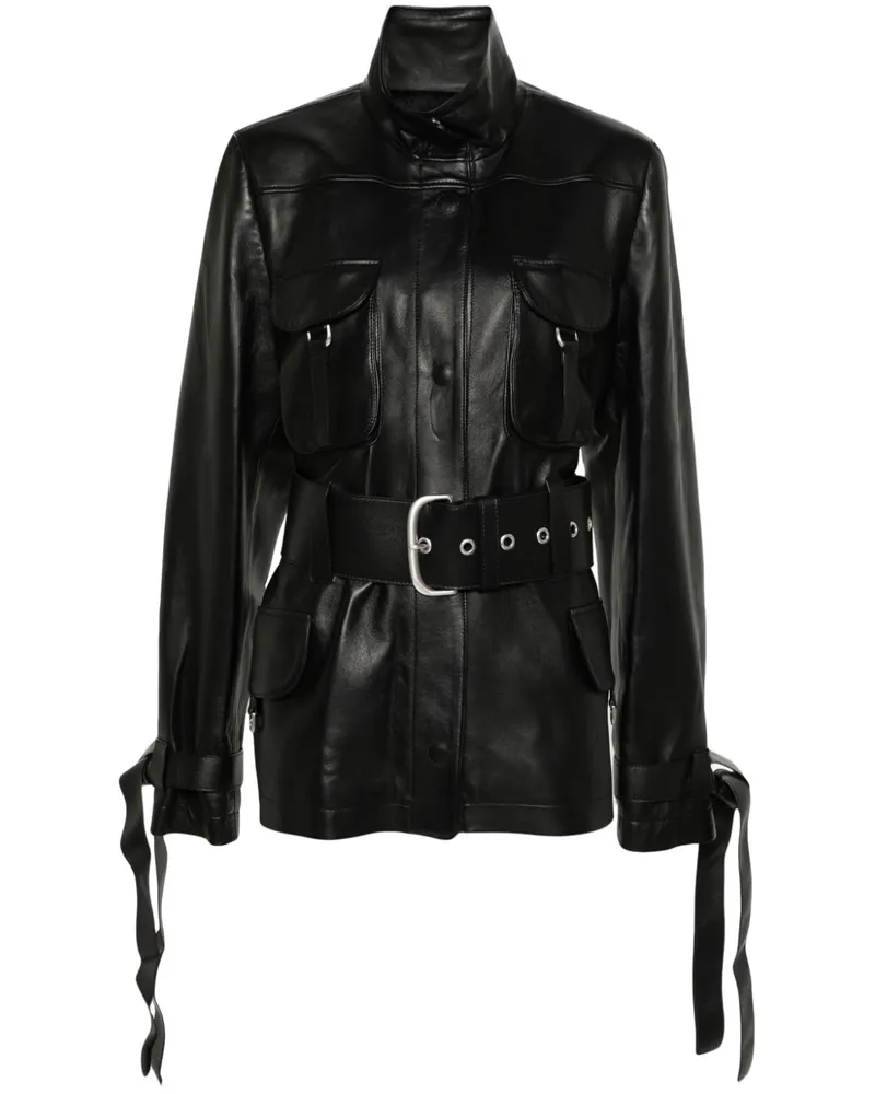 OFF-WHITE Co Cargo Jacke mit Gürtel - Schwarz Schwarz