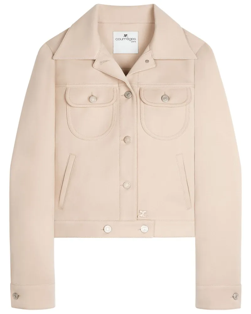 Courrèges Trucker Twill-Jacke - Nude Nude
