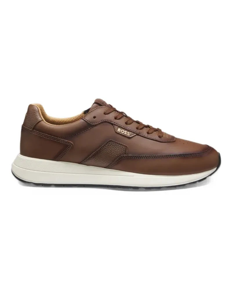 HUGO BOSS Sneakers aus gebürstetem Leder mit EVA-Gummisohle - Braun Braun