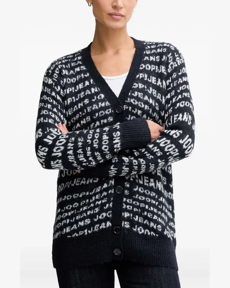 JOOP! buttoned-patterned cardigan - Blau Blau