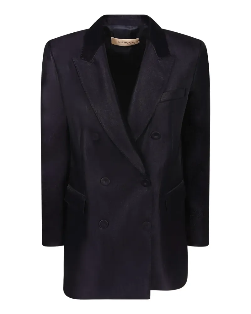 Blanca double-breasted peak-lapel jacket - Blau Blau