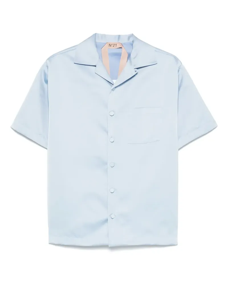 N° 21 Hemd aus Satin - Blau Blau