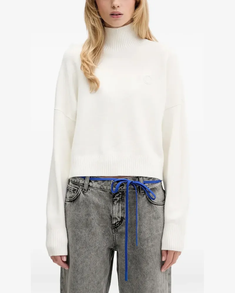 HUGO BOSS logo-detail long-sleeve sweater - Weiß Weiß