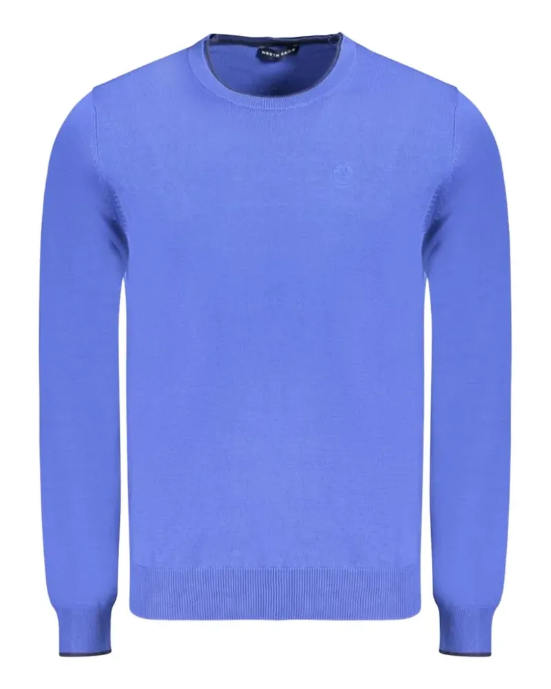 North Sails logo-embroidered crew-neck sweater - Blau Blau