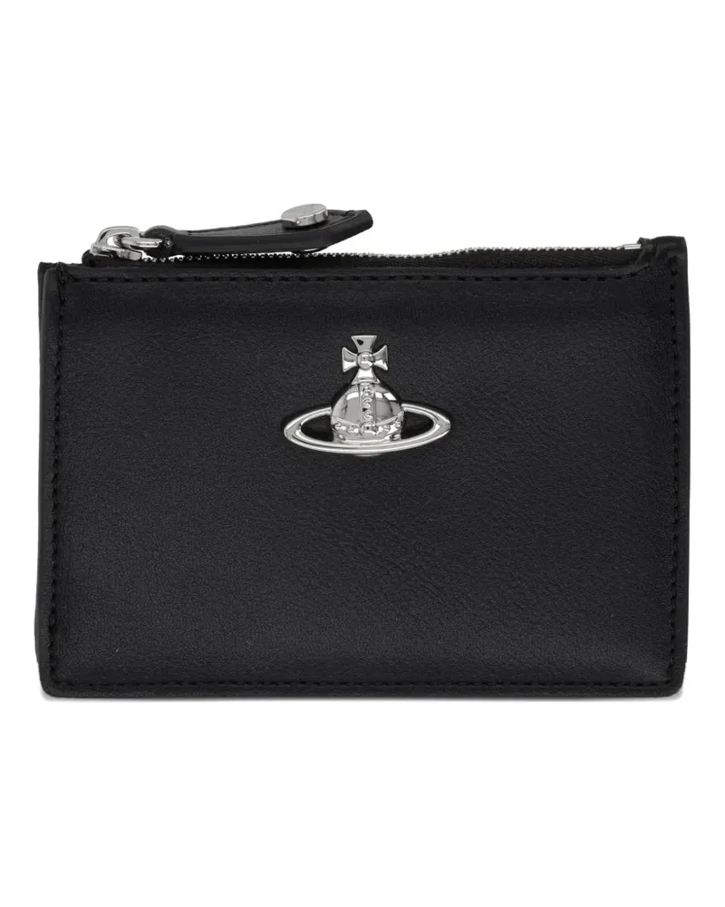 Vivienne Westwood orb zip wallet - Schwarz Schwarz