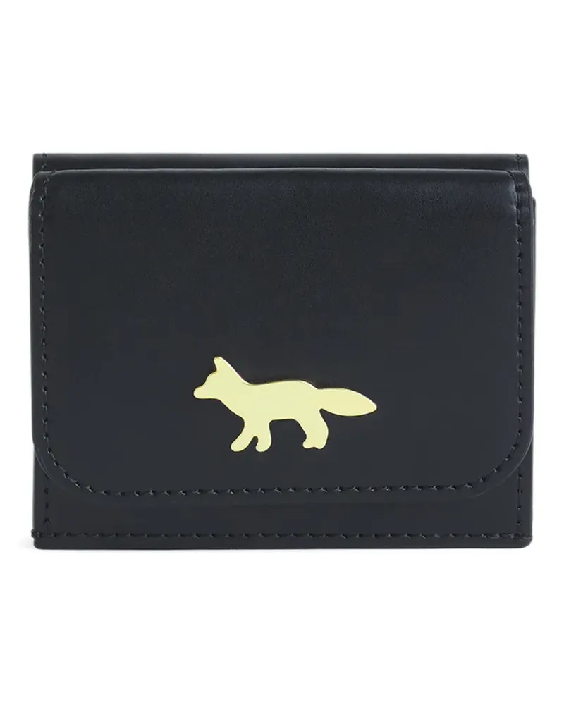 Kitsuné Eddie trifold wallet - Schwarz Schwarz