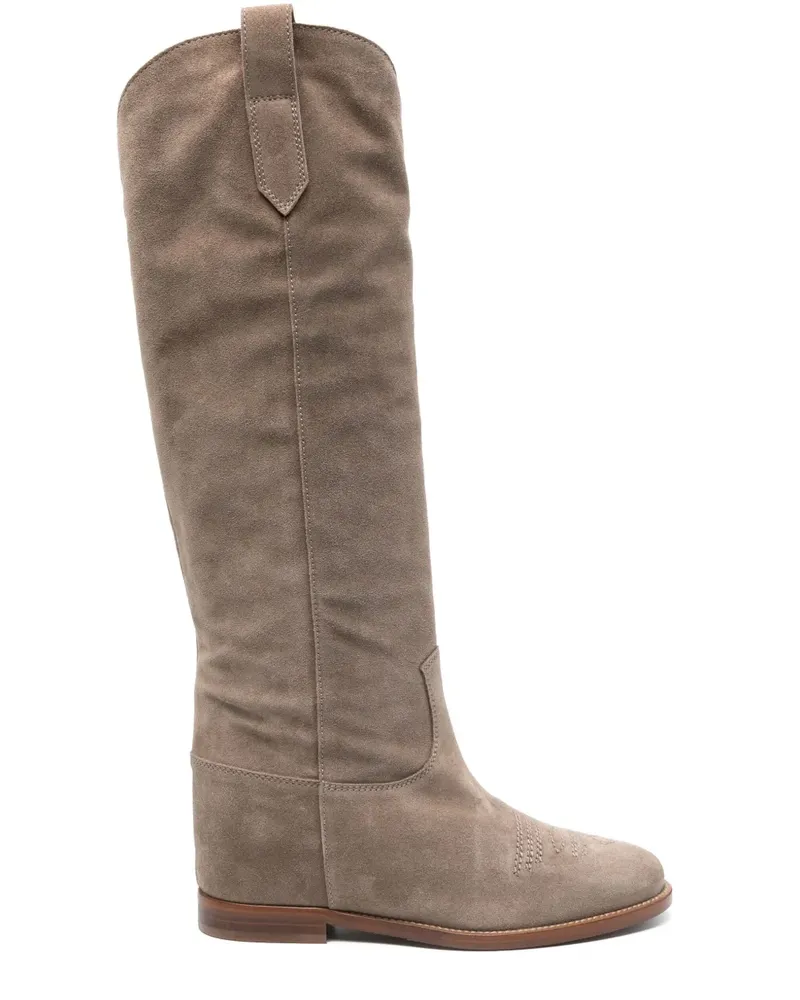 Via Roma 15 Cowboy-Boots aus Wildleder - Braun Braun