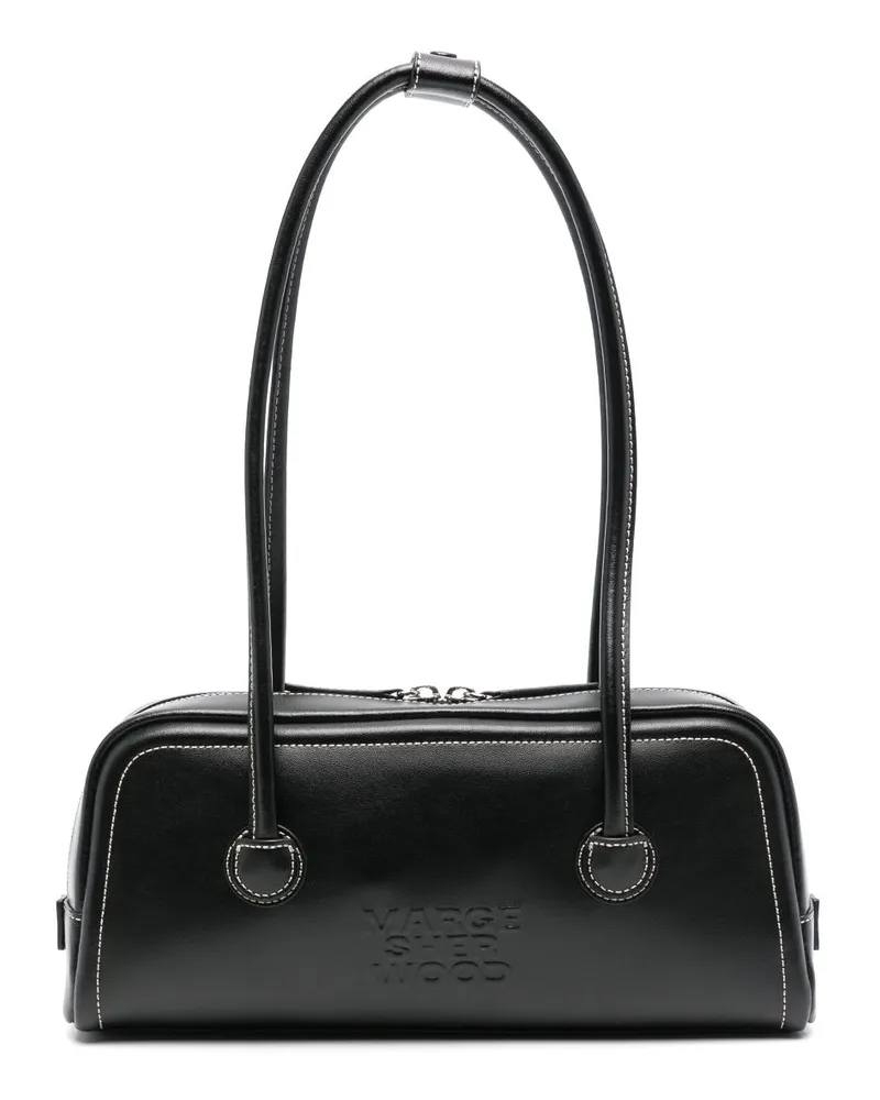 Marge Sherwood Schultertasche mit Logo-Prägung - Schwarz Schwarz
