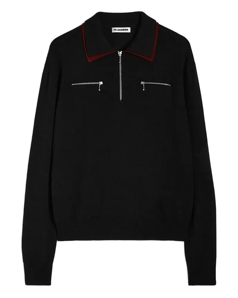 Jil Sander Klassisches Poloshirt - Schwarz Schwarz