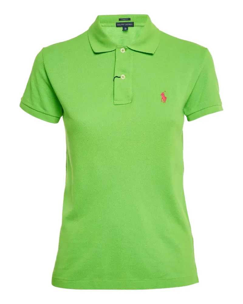 Ralph Lauren embroidered cotton polo top - Grün Grün