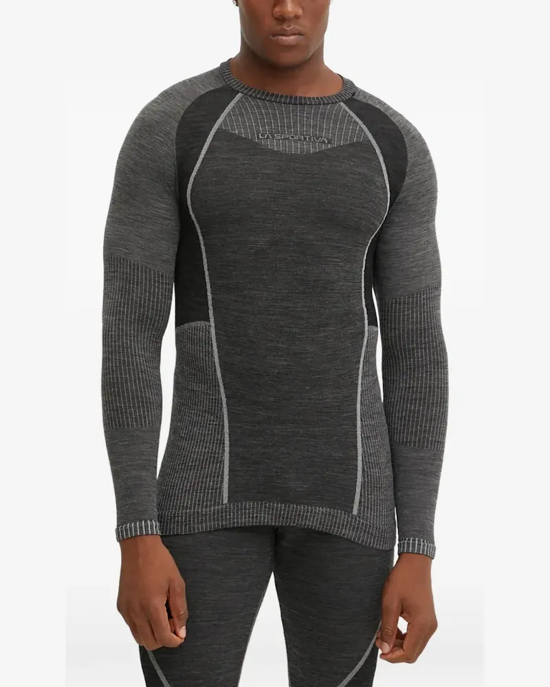 La Sportiva panelled-design long-sleeve T-shirt - Grau Grau