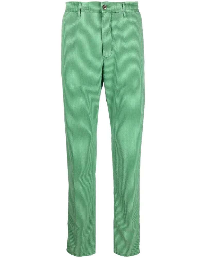 Incotex Hose mit Nadelstreifen - Grün Grün