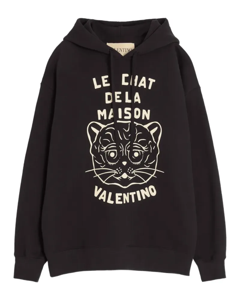 Valentino Garavani Hoodie mit Chat de La Maison-Patch - Schwarz Schwarz