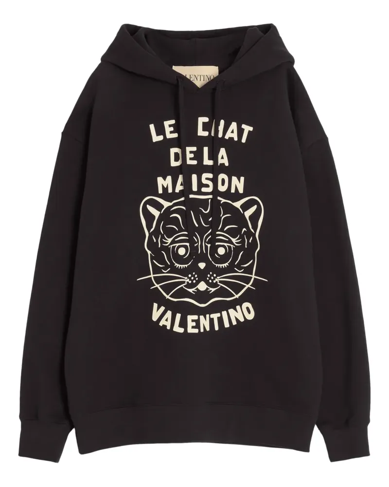 Valentino Garavani Hoodie mit Chat de La Maison-Patch - Schwarz Schwarz