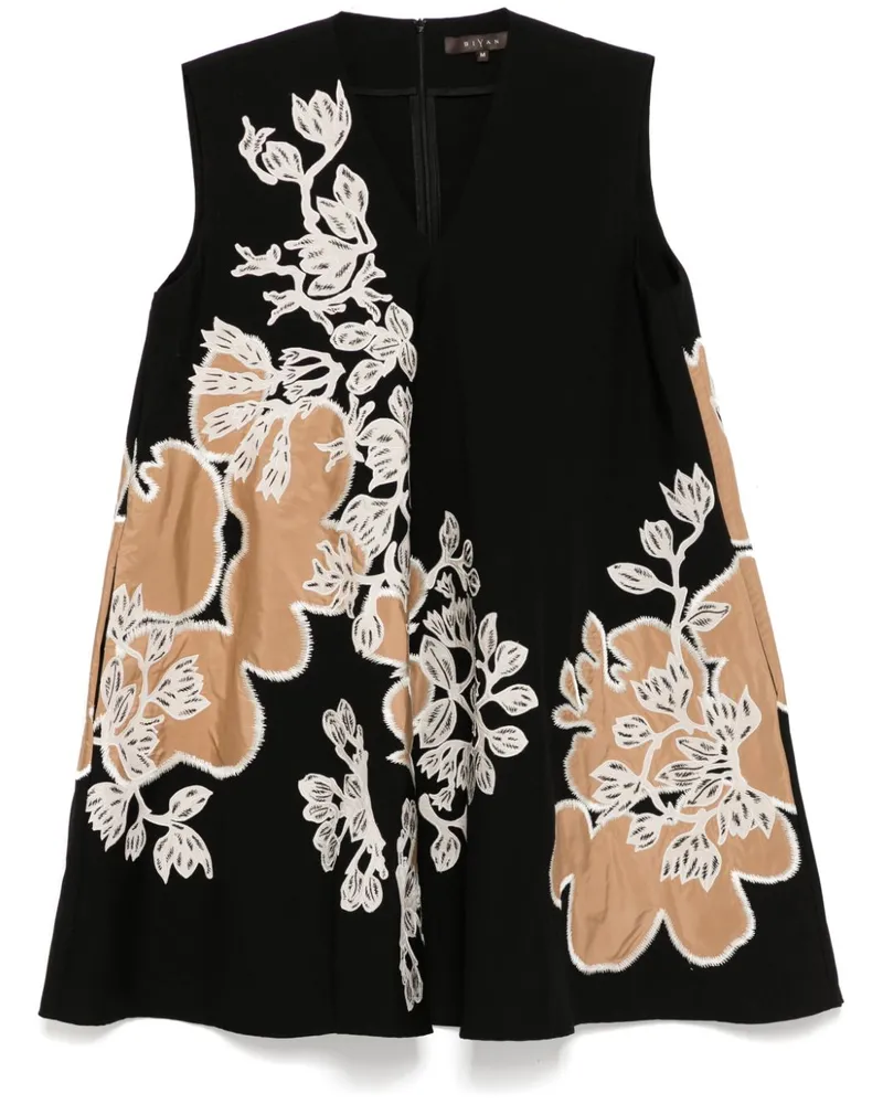Biyan Ärmelloses Kleid mit Stickerei - Schwarz Schwarz
